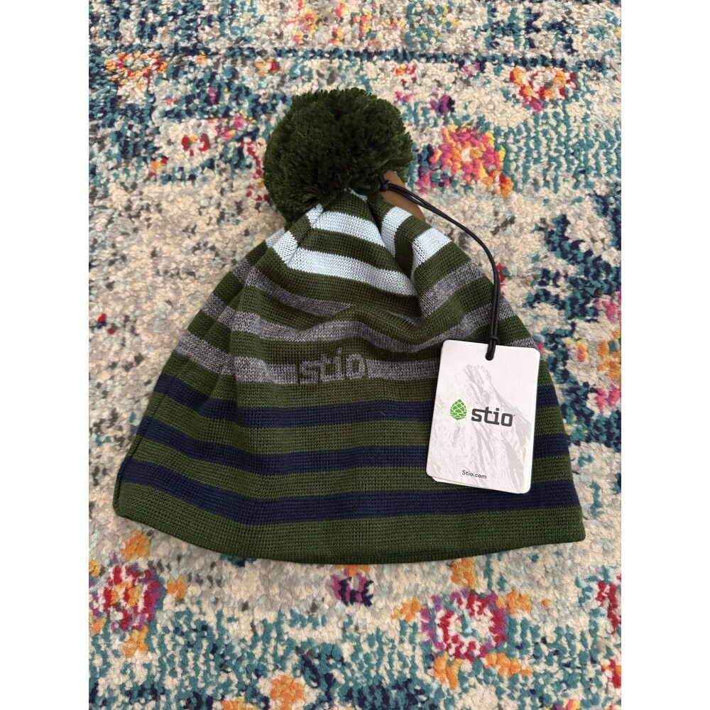 NEW Stio Unisex Charlie Beanie in Pine Forest Wool Blend Outdoor Ski